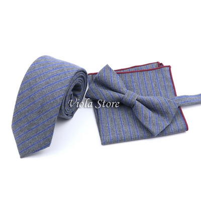 Wool Touch Soft Jednobojni Klasični 6cm Kompleti Kravata Muški Khaki Modna Leptir Kravata Džepni Četverokutni Kravata Poklon Dodatak