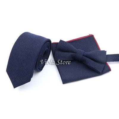 Wool Touch Soft Jednobojni Klasični 6cm Kompleti Kravata Muški Khaki Modna Leptir Kravata Džepni Četverokutni Kravata Poklon Dodatak