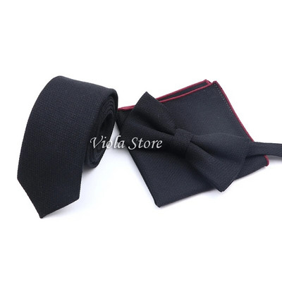 Wool Touch Soft Jednobojni Klasični 6cm Kompleti Kravata Muški Khaki Modna Leptir Kravata Džepni Četverokutni Kravata Poklon Dodatak