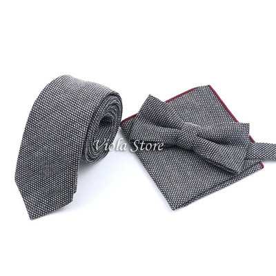 Wool Touch Soft Jednobojni Klasični 6cm Kompleti Kravata Muški Khaki Modna Leptir Kravata Džepni Četverokutni Kravata Poklon Dodatak