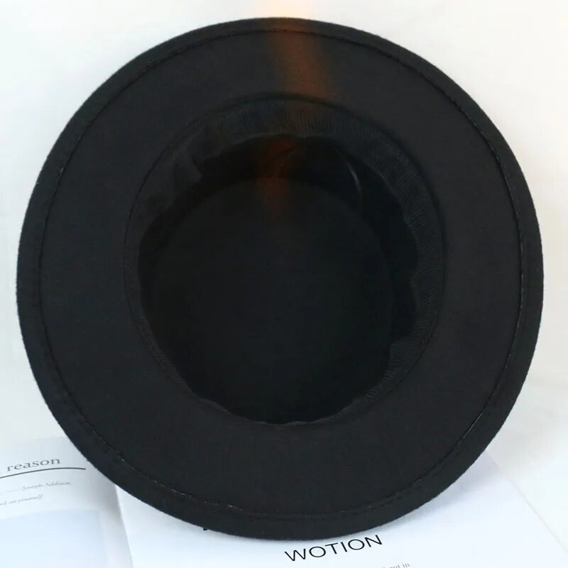 Ziemas pavasara imitācijas vilnas sieviešu cepures sievietēm Fedoras top Džeza apaļas cepures Sieviešu priekšgala lentes bowler cepures