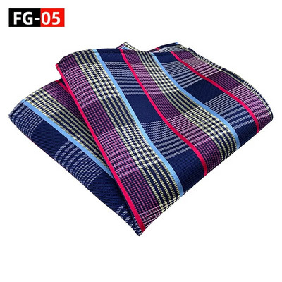 25*25 cm klasszikus divatos csíkos kockás poliészter zseb négyzet férfi vőlegénynek Alkalmi esküvői öltöny zsebkendő ajándékok