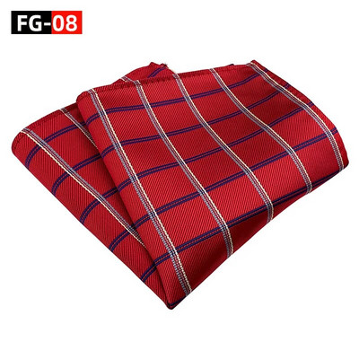 25*25 cm klasszikus divatos csíkos kockás poliészter zseb négyzet férfi vőlegénynek Alkalmi esküvői öltöny zsebkendő ajándékok