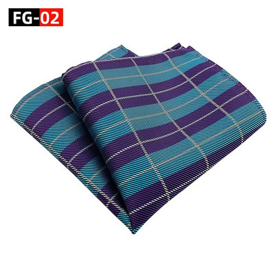 25*25 cm klasszikus divatos csíkos kockás poliészter zseb négyzet férfi vőlegénynek Alkalmi esküvői öltöny zsebkendő ajándékok