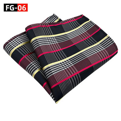 25*25 cm klasszikus divatos csíkos kockás poliészter zseb négyzet férfi vőlegénynek Alkalmi esküvői öltöny zsebkendő ajándékok