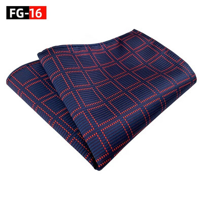 25*25 cm klasszikus divatos csíkos kockás poliészter zseb négyzet férfi vőlegénynek Alkalmi esküvői öltöny zsebkendő ajándékok