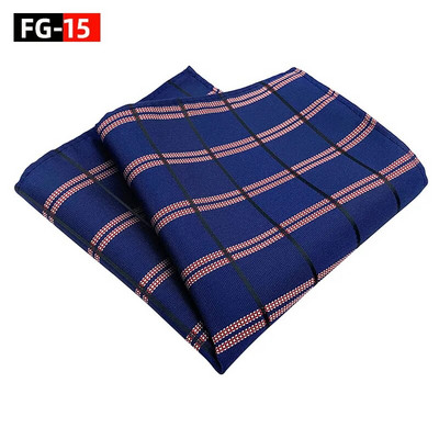 25*25 cm klasszikus divatos csíkos kockás poliészter zseb négyzet férfi vőlegénynek Alkalmi esküvői öltöny zsebkendő ajándékok