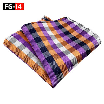 25*25 cm klasszikus divatos csíkos kockás poliészter zseb négyzet férfi vőlegénynek Alkalmi esküvői öltöny zsebkendő ajándékok