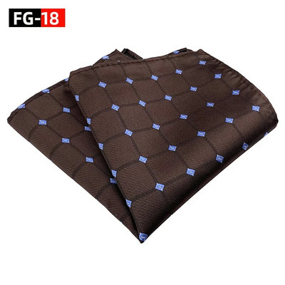 25*25 cm klasszikus divatos csíkos kockás poliészter zseb négyzet férfi vőlegénynek Alkalmi esküvői öltöny zsebkendő ajándékok