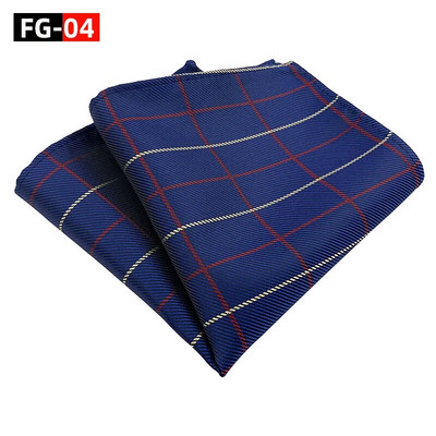 25*25 cm klasszikus divatos csíkos kockás poliészter zseb négyzet férfi vőlegénynek Alkalmi esküvői öltöny zsebkendő ajándékok