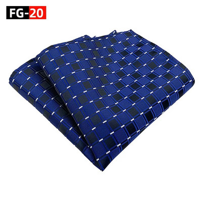 25*25 cm klasszikus divatos csíkos kockás poliészter zseb négyzet férfi vőlegénynek Alkalmi esküvői öltöny zsebkendő ajándékok