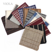 Hot καρό ριγέ μαντήλι 100% βαμβακερό Hankie 24cm αριστοκρατικό καφέ γυναικείο πάρτι γάμου Τσέπη τετράγωνο κοστούμι δώρου