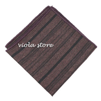 Hot καρό ριγέ μαντήλι 100% βαμβακερό Hankie 24cm αριστοκρατικό καφέ γυναικείο πάρτι γάμου Τσέπη τετράγωνο κοστούμι δώρου