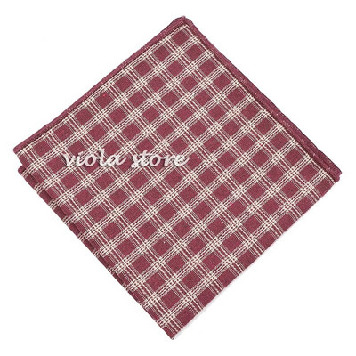 Hot καρό ριγέ μαντήλι 100% βαμβακερό Hankie 24cm αριστοκρατικό καφέ γυναικείο πάρτι γάμου Τσέπη τετράγωνο κοστούμι δώρου