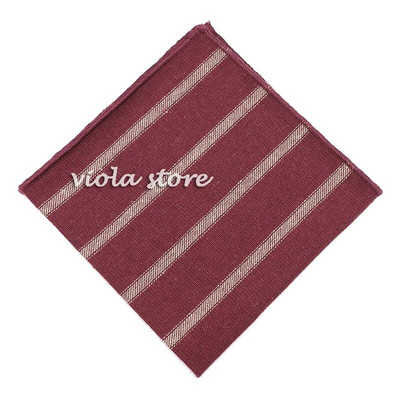 Hot καρό ριγέ μαντήλι 100% βαμβακερό Hankie 24cm αριστοκρατικό καφέ γυναικείο πάρτι γάμου Τσέπη τετράγωνο κοστούμι δώρου