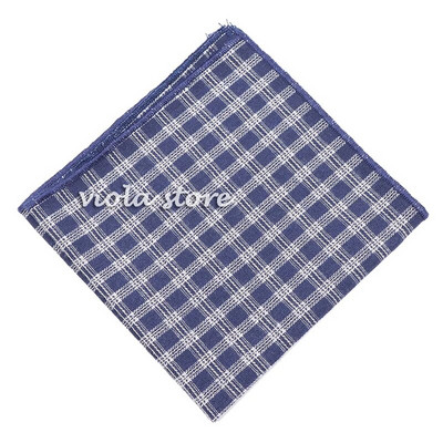 Hot καρό ριγέ μαντήλι 100% βαμβακερό Hankie 24cm αριστοκρατικό καφέ γυναικείο πάρτι γάμου Τσέπη τετράγωνο κοστούμι δώρου