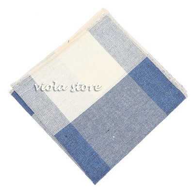 Hot καρό ριγέ μαντήλι 100% βαμβακερό Hankie 24cm αριστοκρατικό καφέ γυναικείο πάρτι γάμου Τσέπη τετράγωνο κοστούμι δώρου