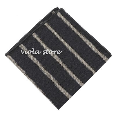 Hot καρό ριγέ μαντήλι 100% βαμβακερό Hankie 24cm αριστοκρατικό καφέ γυναικείο πάρτι γάμου Τσέπη τετράγωνο κοστούμι δώρου