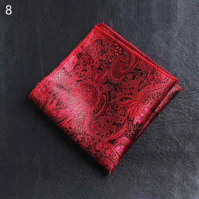 Luksuzni muški 100% svileni rupčić od 23*23 cm, ženski džepni kvadratni ručnik s cvjetnim paisley jacquardom za poslovna vjenčanja