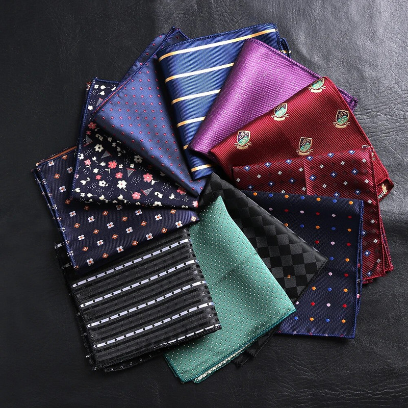 Luksuzni muški 100% svileni rupčić od 23*23 cm, ženski džepni kvadratni ručnik s cvjetnim paisley jacquardom za poslovna vjenčanja