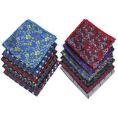 New Fashion Pocket Square Blue Red Dot zsebkendő 22*22cm virágos Paisley Hanky Suit Férfi üzleti esküvői öltöny Kiegészítők