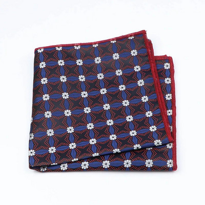 New Fashion Pocket Square Blue Red Dot zsebkendő 22*22cm virágos Paisley Hanky Suit Férfi üzleti esküvői öltöny Kiegészítők