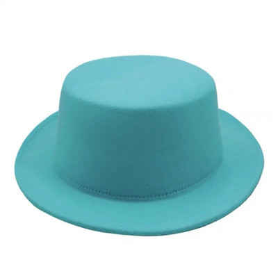 Vienspalvė Boater Fedora kepurė rudens žiemos imitacija vilnonė kepurė, moteriška, vyriška, plokščia veltinio kepurė Trilby Elegant Lady Chapeu