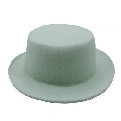 Vienspalvė Boater Fedora kepurė rudens žiemos imitacija vilnonė kepurė, moteriška, vyriška, plokščia veltinio kepurė Trilby Elegant Lady Chapeu