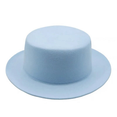 Vienspalvė Boater Fedora kepurė rudens žiemos imitacija vilnonė kepurė, moteriška, vyriška, plokščia veltinio kepurė Trilby Elegant Lady Chapeu