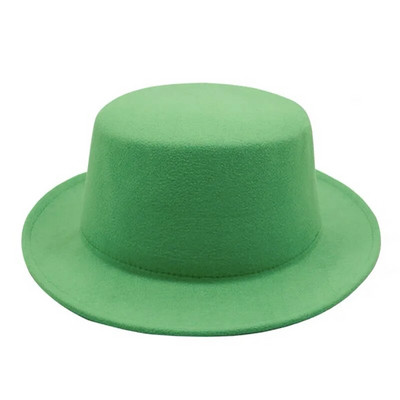 Vienspalvė Boater Fedora kepurė rudens žiemos imitacija vilnonė kepurė, moteriška, vyriška, plokščia veltinio kepurė Trilby Elegant Lady Chapeu