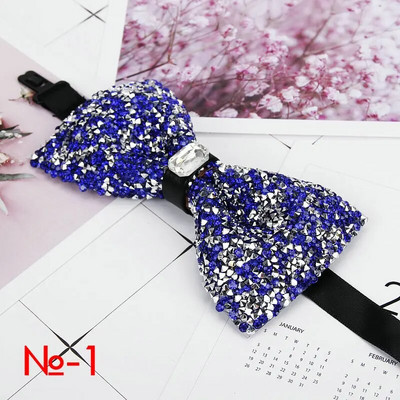 Dijamantna crna crvena leptir mašna Muškarci za ovratnik sa vještačkim dijamantom Muška leptir mašna Crystal Chaton Super cool luksuzna leptir leptir leptir za vjenčanje