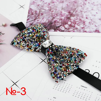 Dijamantna crna crvena leptir mašna Muškarci za ovratnik sa vještačkim dijamantom Muška leptir mašna Crystal Chaton Super cool luksuzna leptir leptir leptir za vjenčanje