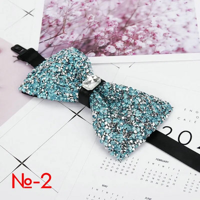 Dijamantna crna crvena leptir mašna Muškarci za ovratnik sa vještačkim dijamantom Muška leptir mašna Crystal Chaton Super cool luksuzna leptir leptir leptir za vjenčanje