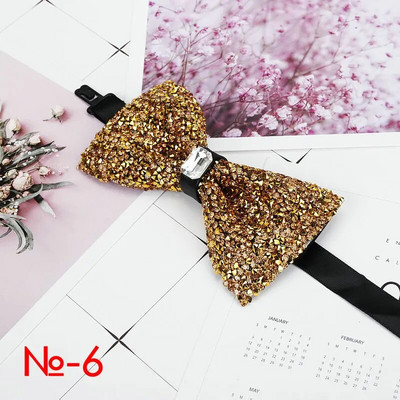 Dijamantna crna crvena leptir mašna Muškarci za ovratnik sa vještačkim dijamantom Muška leptir mašna Crystal Chaton Super cool luksuzna leptir leptir leptir za vjenčanje