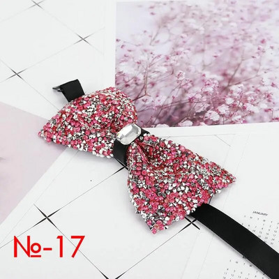 Dijamantna crna crvena leptir mašna Muškarci za ovratnik sa vještačkim dijamantom Muška leptir mašna Crystal Chaton Super cool luksuzna leptir leptir leptir za vjenčanje