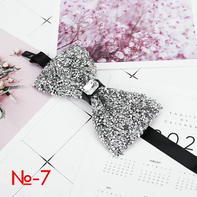 Dijamantna crna crvena leptir mašna Muškarci za ovratnik sa vještačkim dijamantom Muška leptir mašna Crystal Chaton Super cool luksuzna leptir leptir leptir za vjenčanje