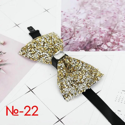 Dijamantna crna crvena leptir mašna Muškarci za ovratnik sa vještačkim dijamantom Muška leptir mašna Crystal Chaton Super cool luksuzna leptir leptir leptir za vjenčanje