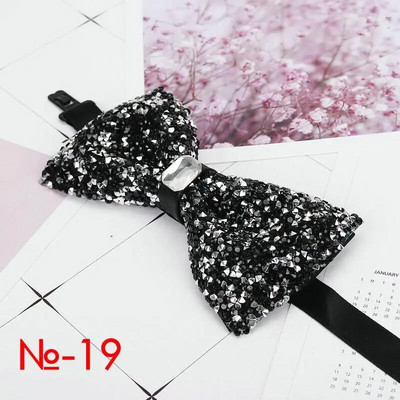 Dijamantna crna crvena leptir mašna Muškarci za ovratnik sa vještačkim dijamantom Muška leptir mašna Crystal Chaton Super cool luksuzna leptir leptir leptir za vjenčanje