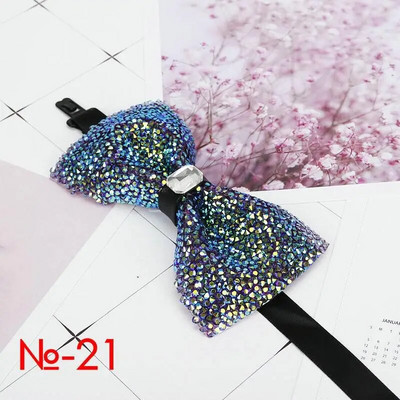 Dijamantna crna crvena leptir mašna Muškarci za ovratnik sa vještačkim dijamantom Muška leptir mašna Crystal Chaton Super cool luksuzna leptir leptir leptir za vjenčanje