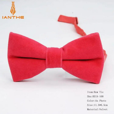 Ianthe pilnīgi jauns vīriešu vienkrāsains samta tauriņš konfektes krāsas uzvalks tauriņš vīrietim vīriešu kakla apģērbs modes tauriņš Gravatas