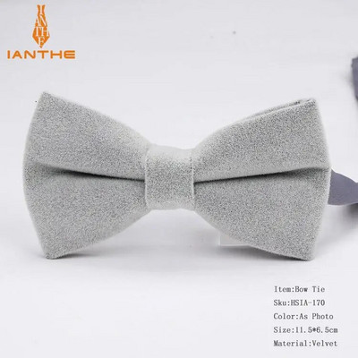 Ianthe pilnīgi jauns vīriešu vienkrāsains samta tauriņš konfektes krāsas uzvalks tauriņš vīrietim vīriešu kakla apģērbs modes tauriņš Gravatas