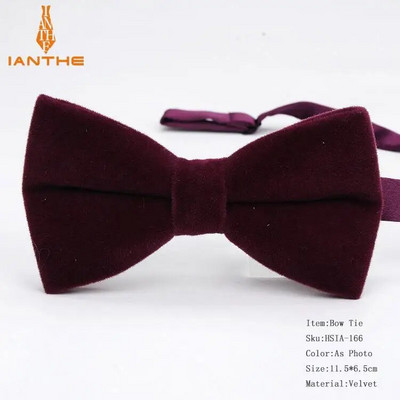 Ianthe pilnīgi jauns vīriešu vienkrāsains samta tauriņš konfektes krāsas uzvalks tauriņš vīrietim vīriešu kakla apģērbs modes tauriņš Gravatas