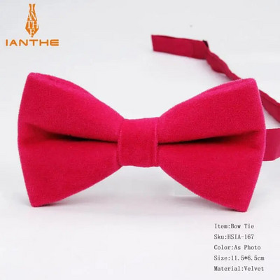 Ianthe pilnīgi jauns vīriešu vienkrāsains samta tauriņš konfektes krāsas uzvalks tauriņš vīrietim vīriešu kakla apģērbs modes tauriņš Gravatas