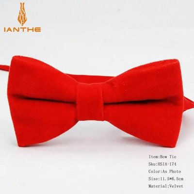 Ianthe pilnīgi jauns vīriešu vienkrāsains samta tauriņš konfektes krāsas uzvalks tauriņš vīrietim vīriešu kakla apģērbs modes tauriņš Gravatas