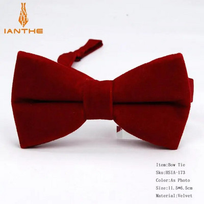 Ianthe pilnīgi jauns vīriešu vienkrāsains samta tauriņš konfektes krāsas uzvalks tauriņš vīrietim vīriešu kakla apģērbs modes tauriņš Gravatas