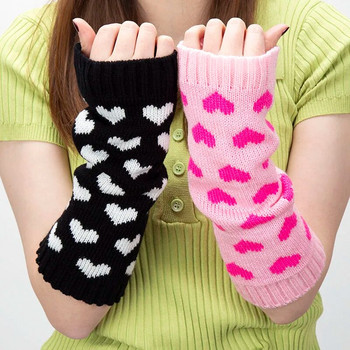 Нови дамски ръкавици Нагреватели за крака Японски ръкави Lolita Kawaii Два начина за носене на готически Y2K плетени топли ръкавици без пръсти