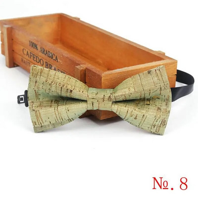 Divat Új díszes parafa fából készült férfi csokornyakkendők Újdonság, kézzel készített tömör csokornyakkendő pillangó Esküvői parti Férfi Ajándék Kiegészítők Nyakruházat