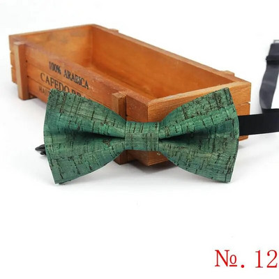 Divat Új díszes parafa fából készült férfi csokornyakkendők Újdonság, kézzel készített tömör csokornyakkendő pillangó Esküvői parti Férfi Ajándék Kiegészítők Nyakruházat