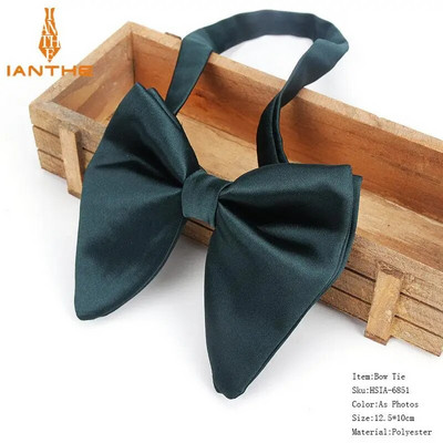 Muška modna odijela Leptir-mašna Ženska klasična velika leptir-mašna za muškarce Vjenčanje s leptir-mašnom za odrasle Muške leptir-mašne Kravate Uniforma Jednobojna crna kravata