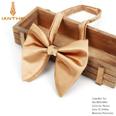 Muška modna odijela Leptir-mašna Ženska klasična velika leptir-mašna za muškarce Vjenčanje s leptir-mašnom za odrasle Muške leptir-mašne Kravate Uniforma Jednobojna crna kravata